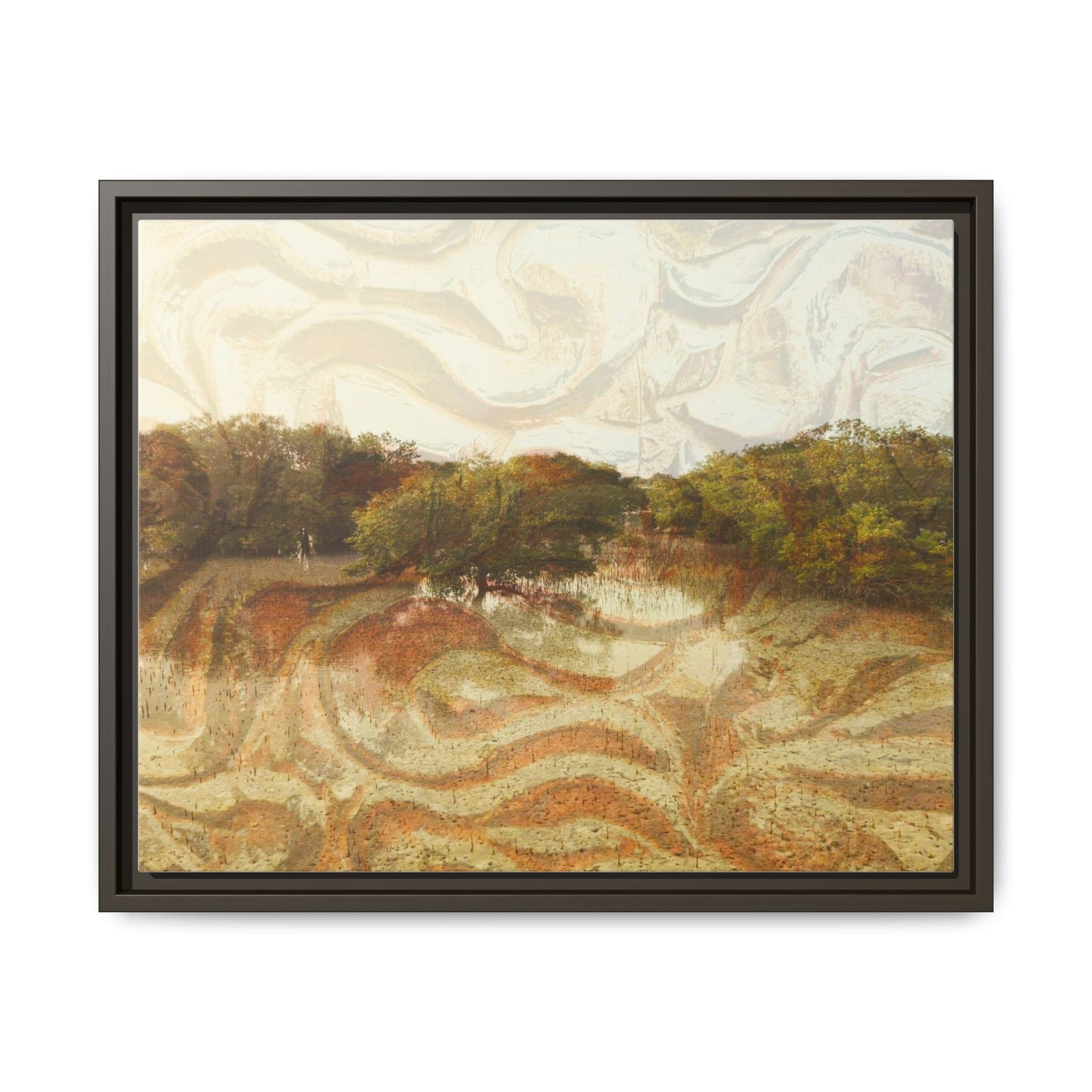 Serene Mangroves Framed Canvas Art