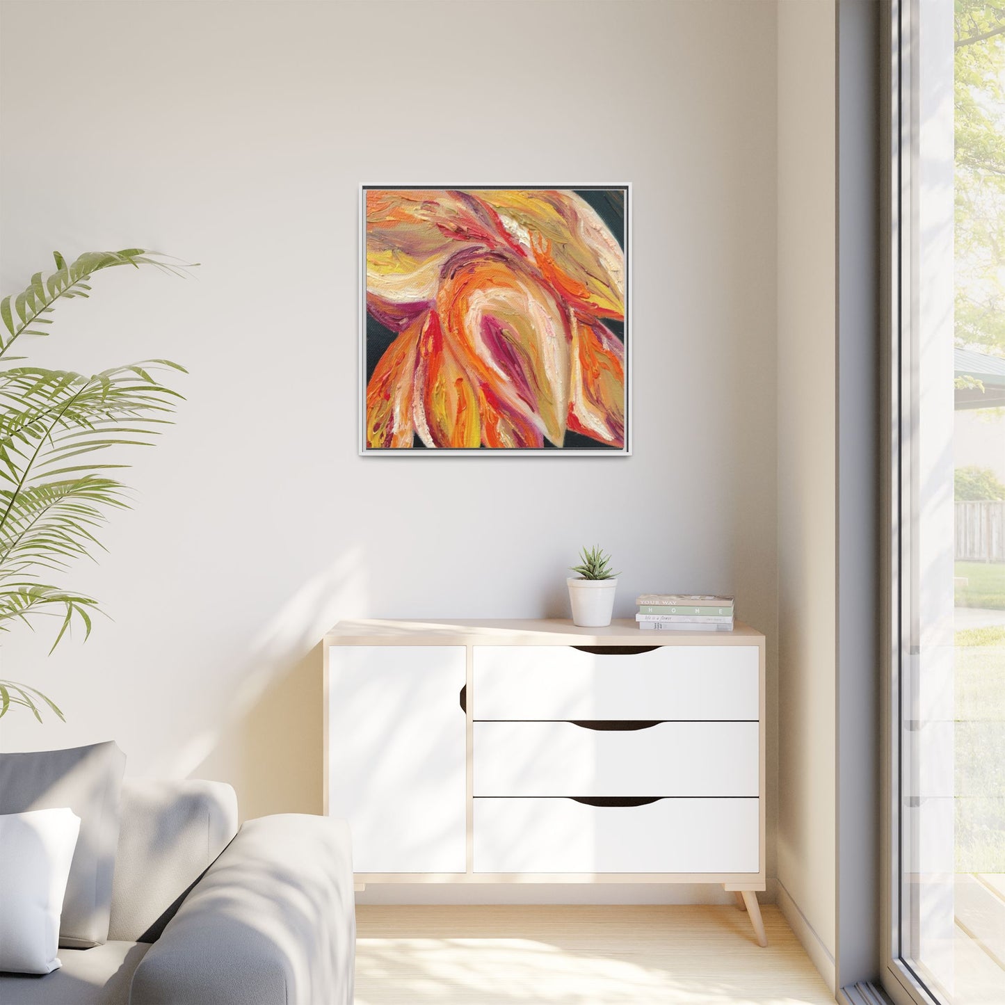 Dramatic Awakening Framed Canvas Art