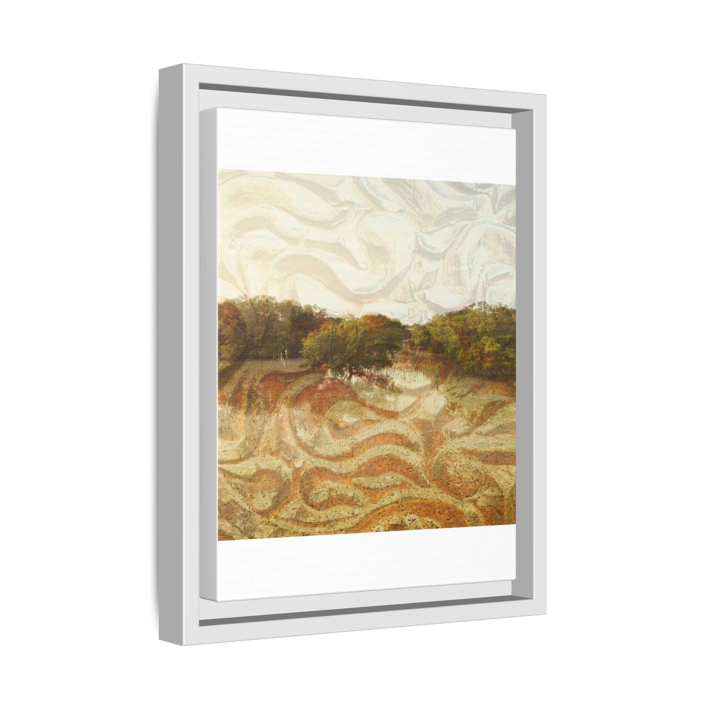 Serene Mangroves Framed Canvas Art