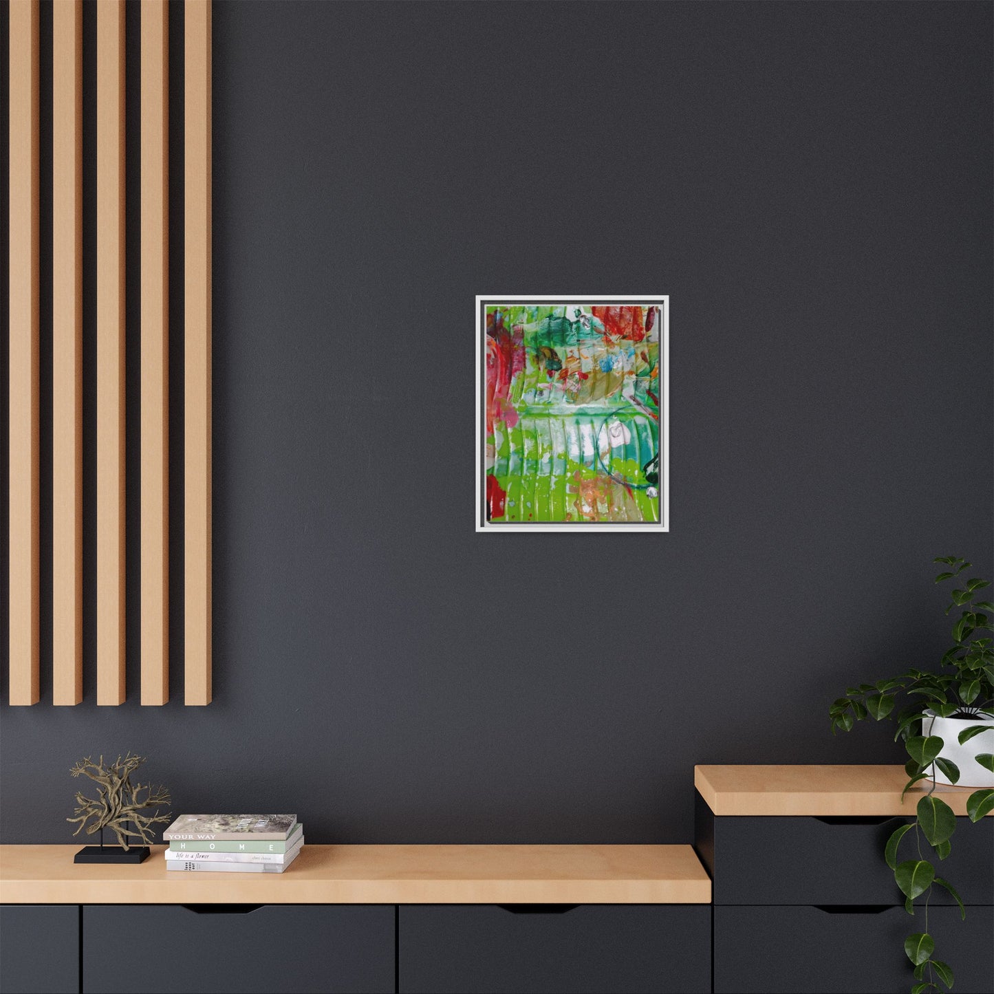 'A Mix of Life' Framed Canvas Art