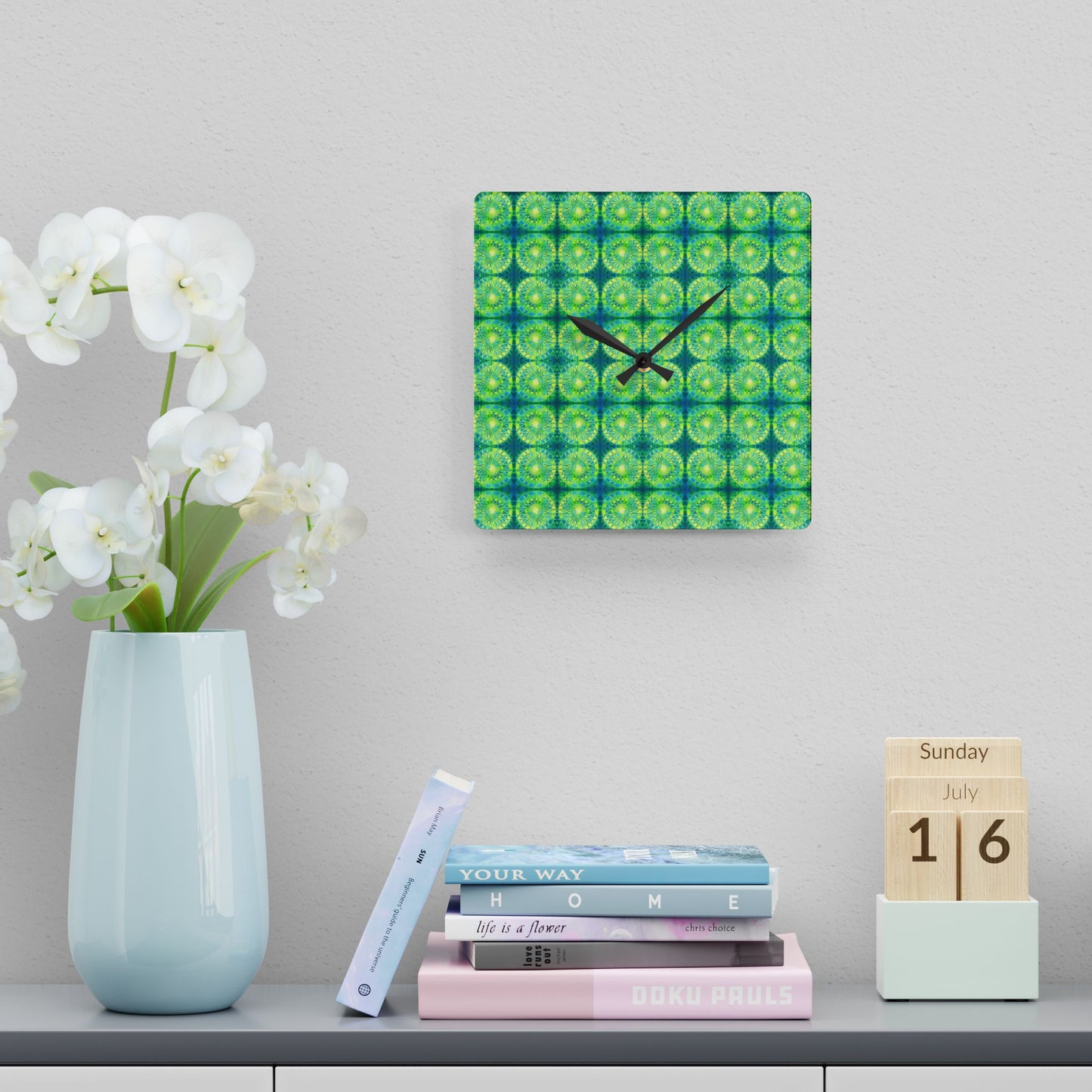 Safety Net Circles by Uta Feinstein Wall Clock