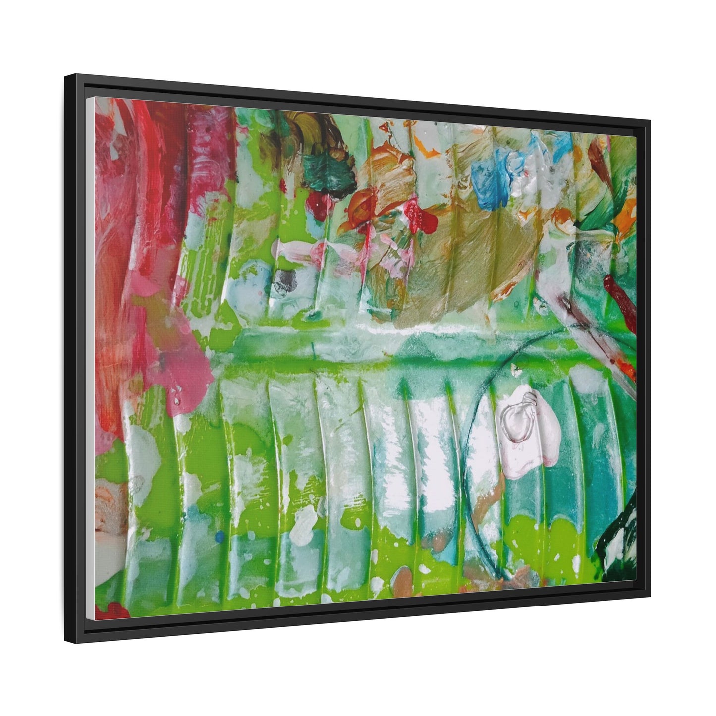 'A Mix of Life' Framed Canvas Art