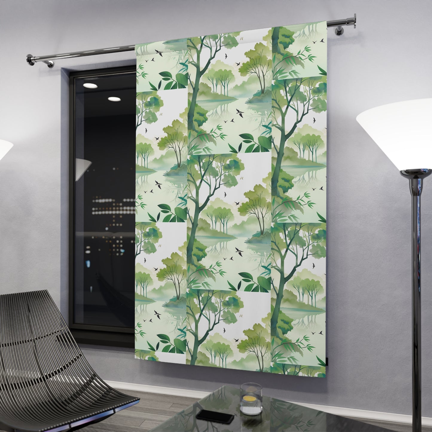 Tree Lake Window Curtain (1 Piece)