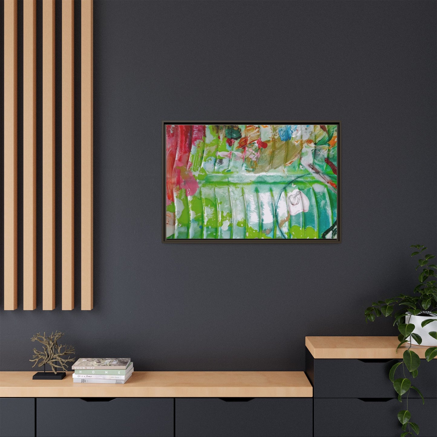 'A Mix of Life' Framed Canvas Art