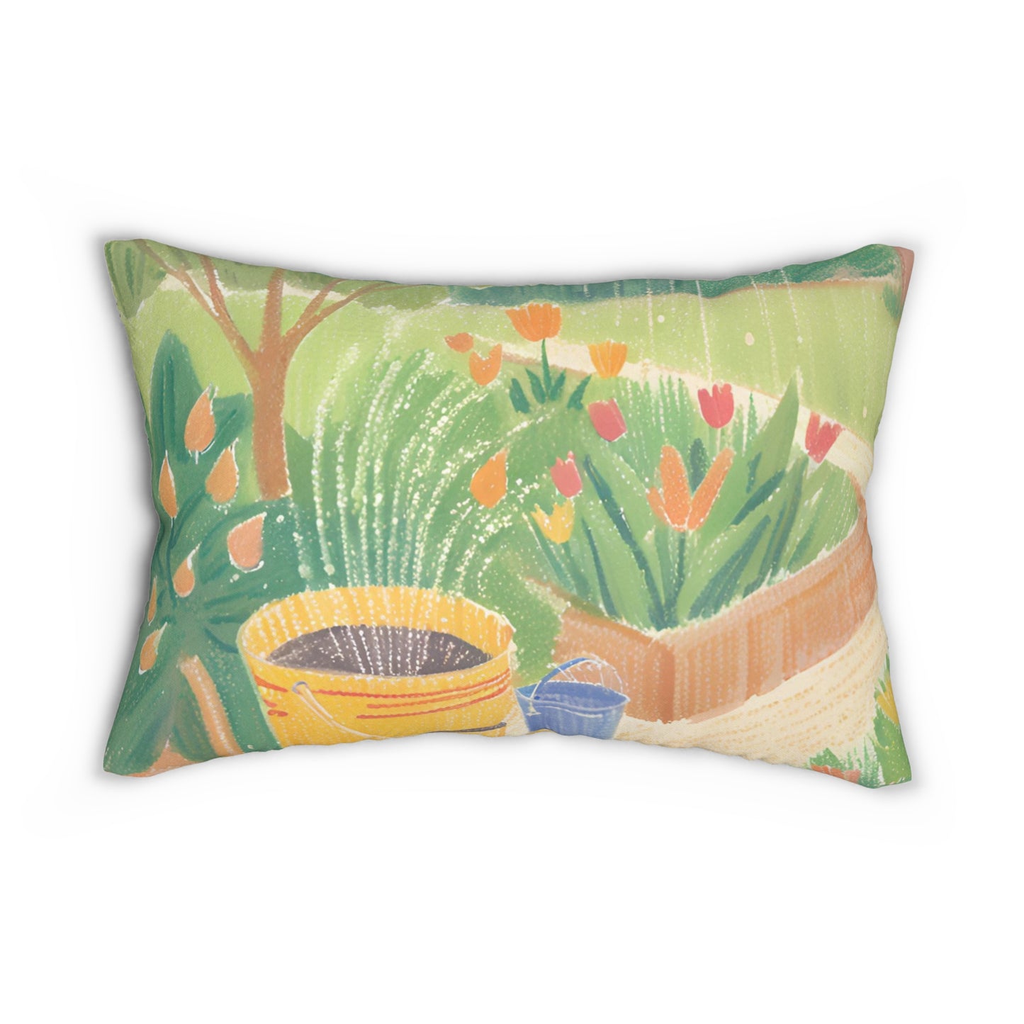 Rain Garden Lumbar Pillow