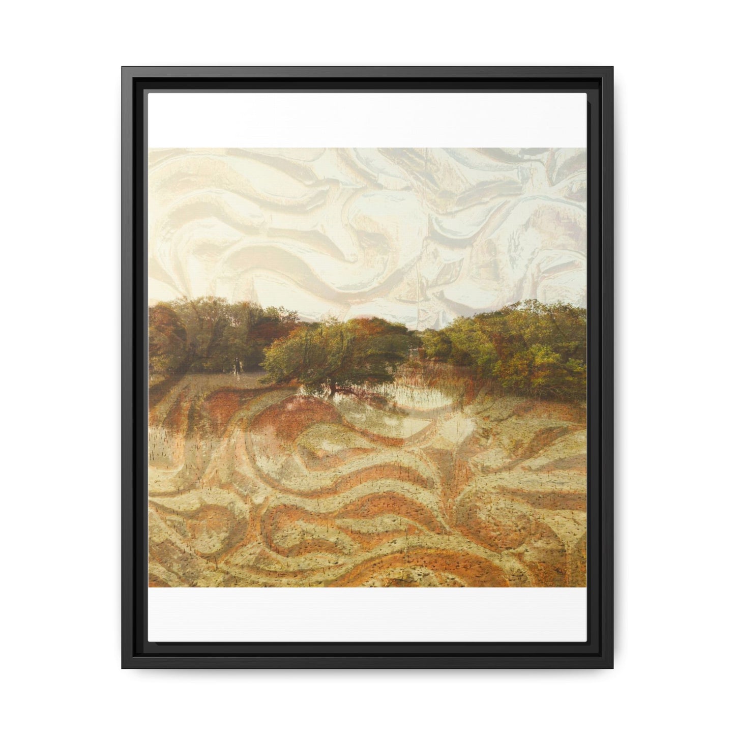 Serene Mangroves Framed Canvas Art