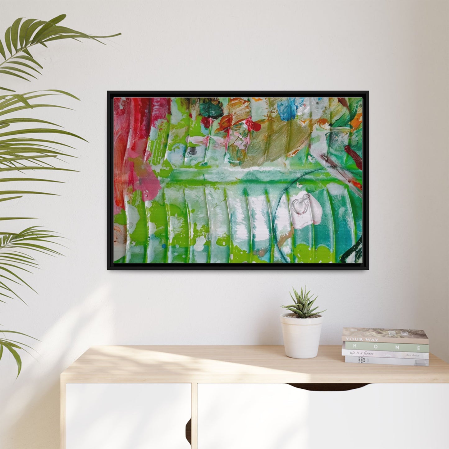 'A Mix of Life' Framed Canvas Art