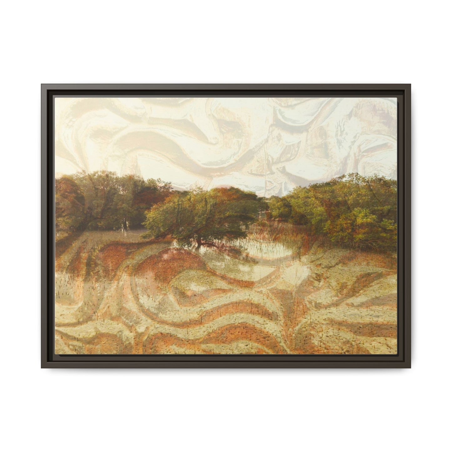 Serene Mangroves Framed Canvas Art