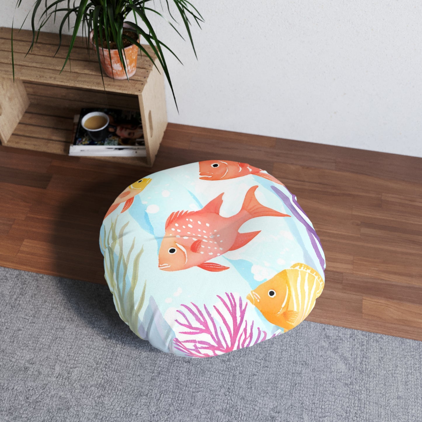 Coral Reef Tufted Floor Pillow