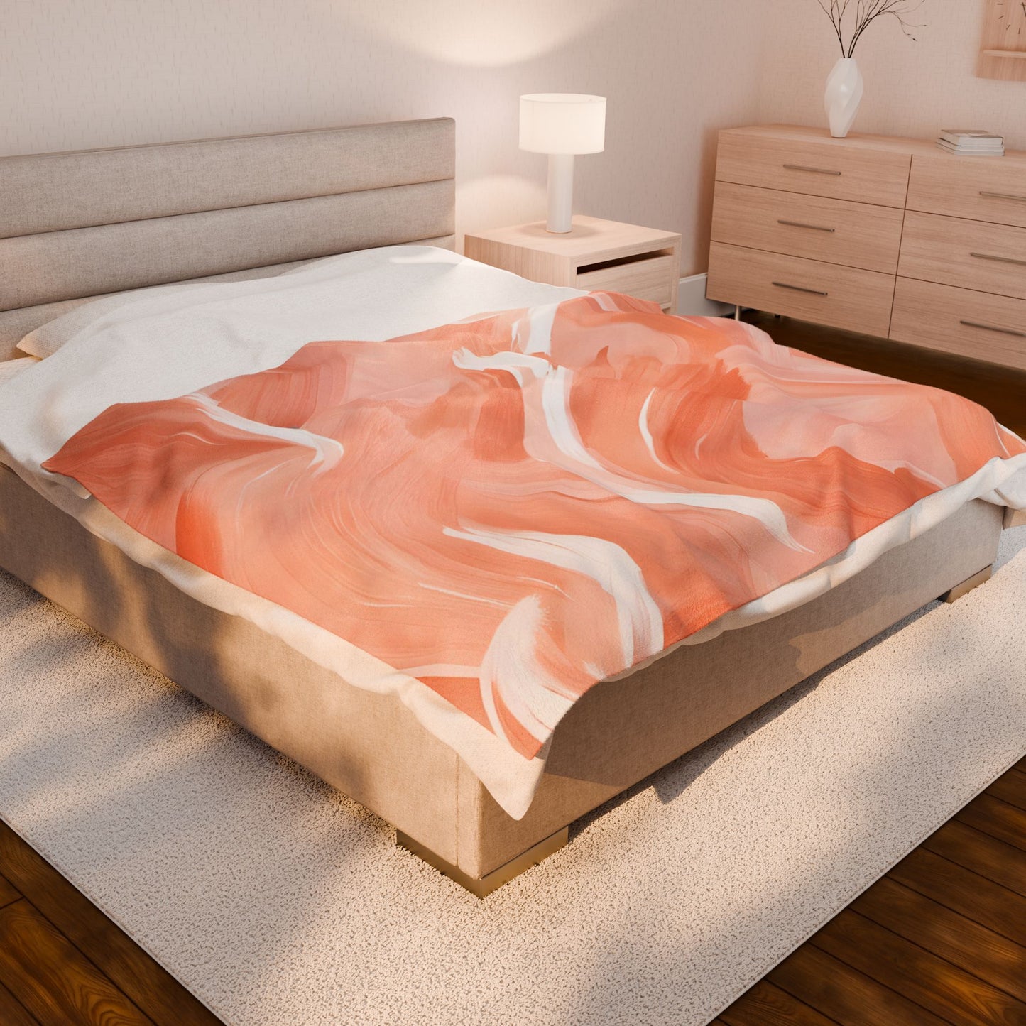 Dusk Brushstrokes Velveteen Plush Blanket