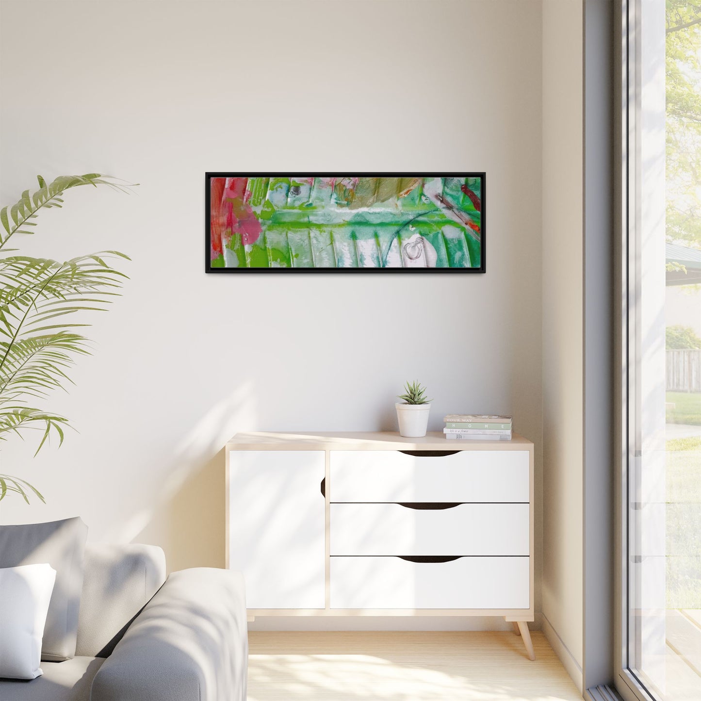 'A Mix of Life' Framed Canvas Art