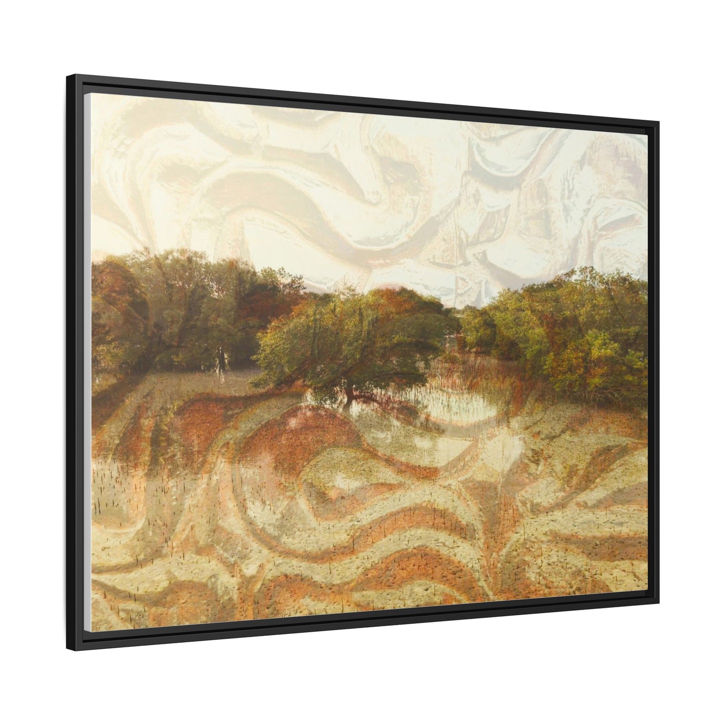 Serene Mangroves Framed Canvas Art