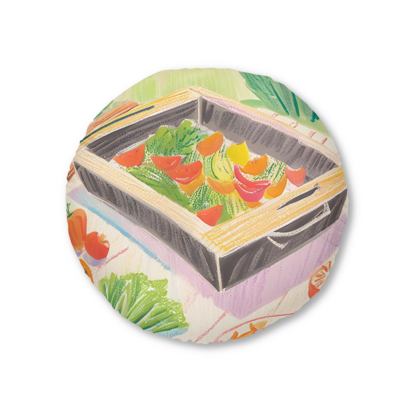 Food Tufted Floor Pillow