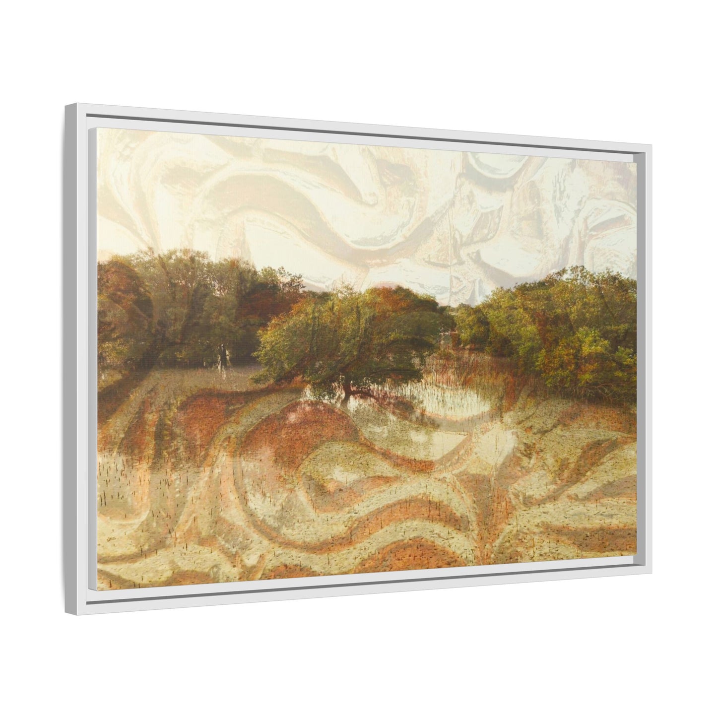 Serene Mangroves Framed Canvas Art