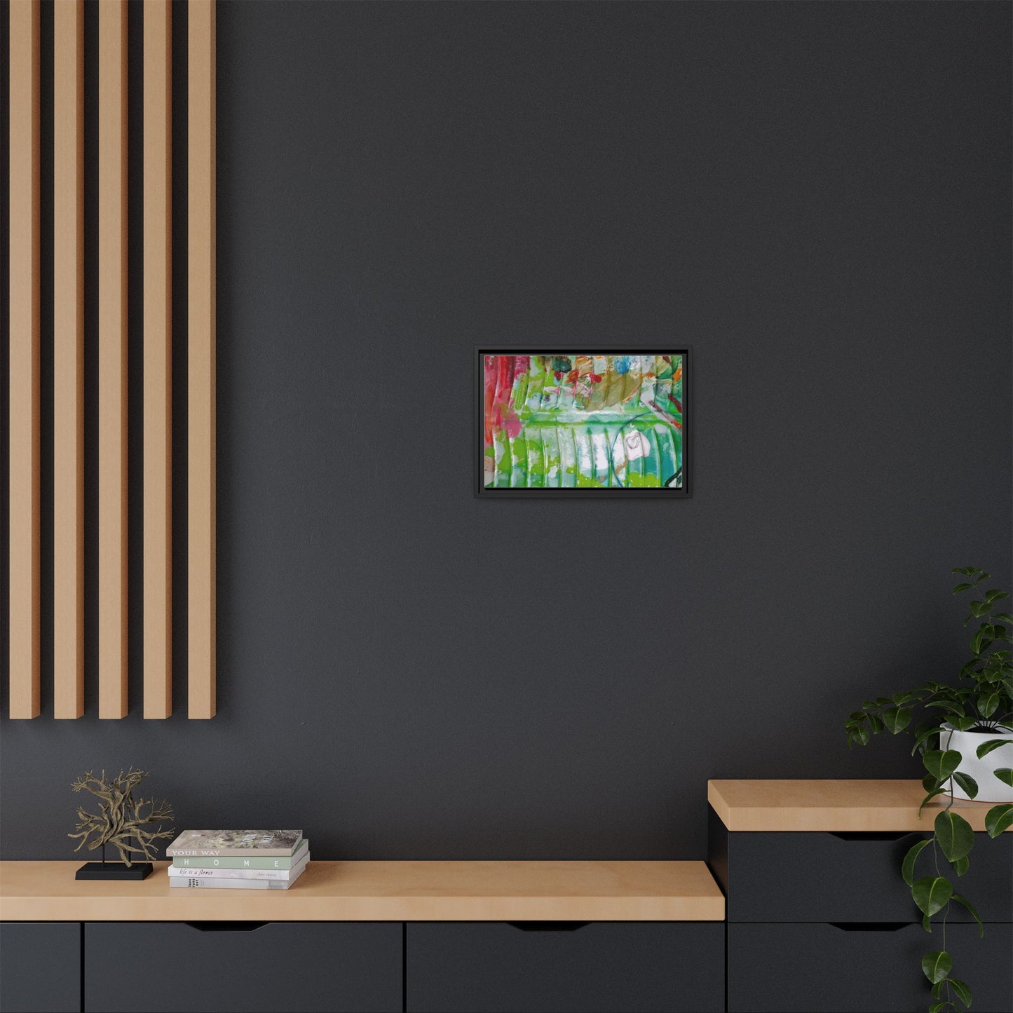 'A Mix of Life' Framed Canvas Art