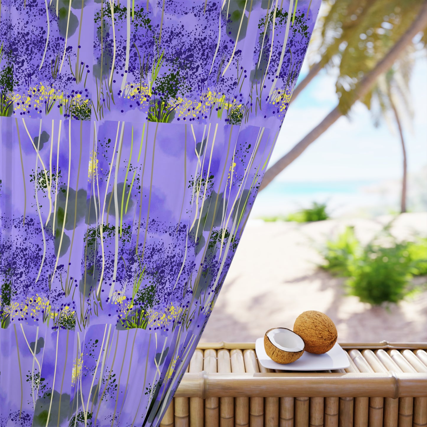 'Bluebell' by Julie Fejer Window Curtains (1 Piece)