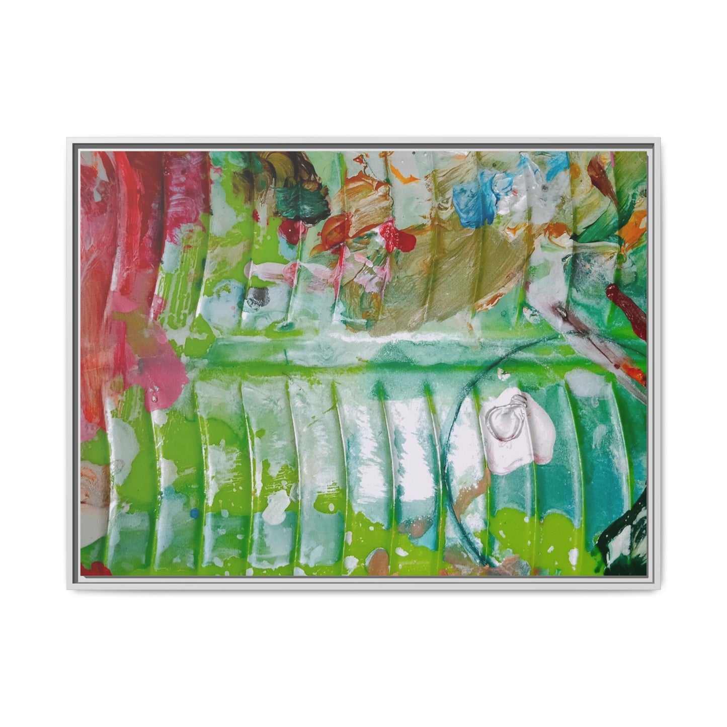 'A Mix of Life' Framed Canvas Art