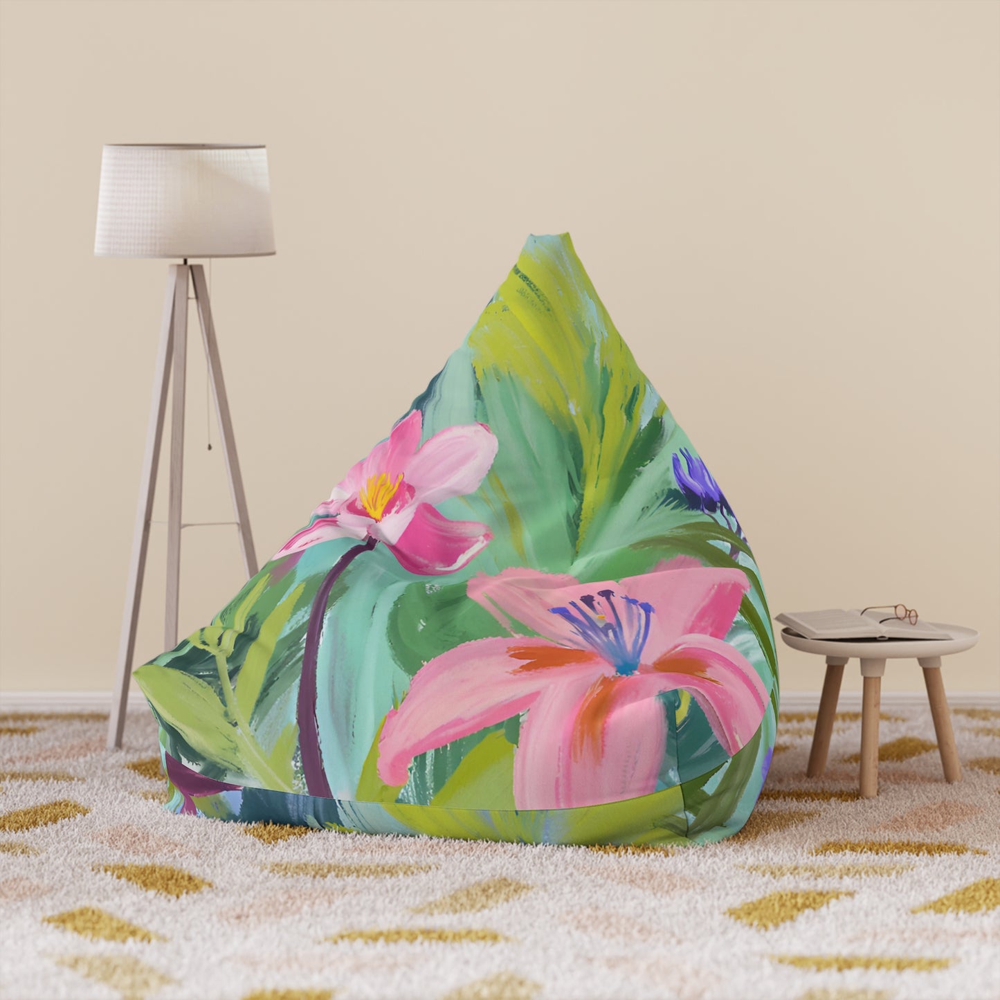 Flowers Bean Bag Chair Cover