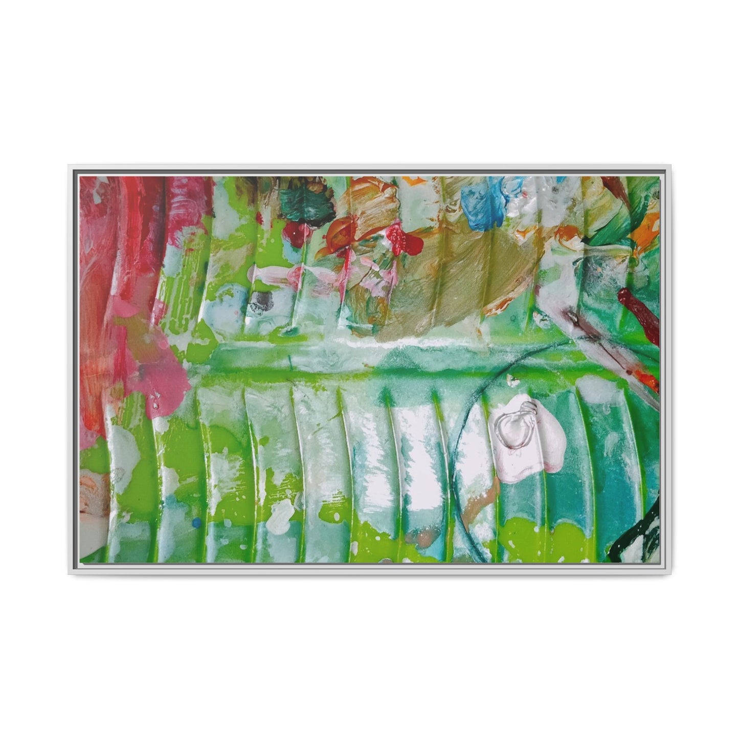 'A Mix of Life' Framed Canvas Art
