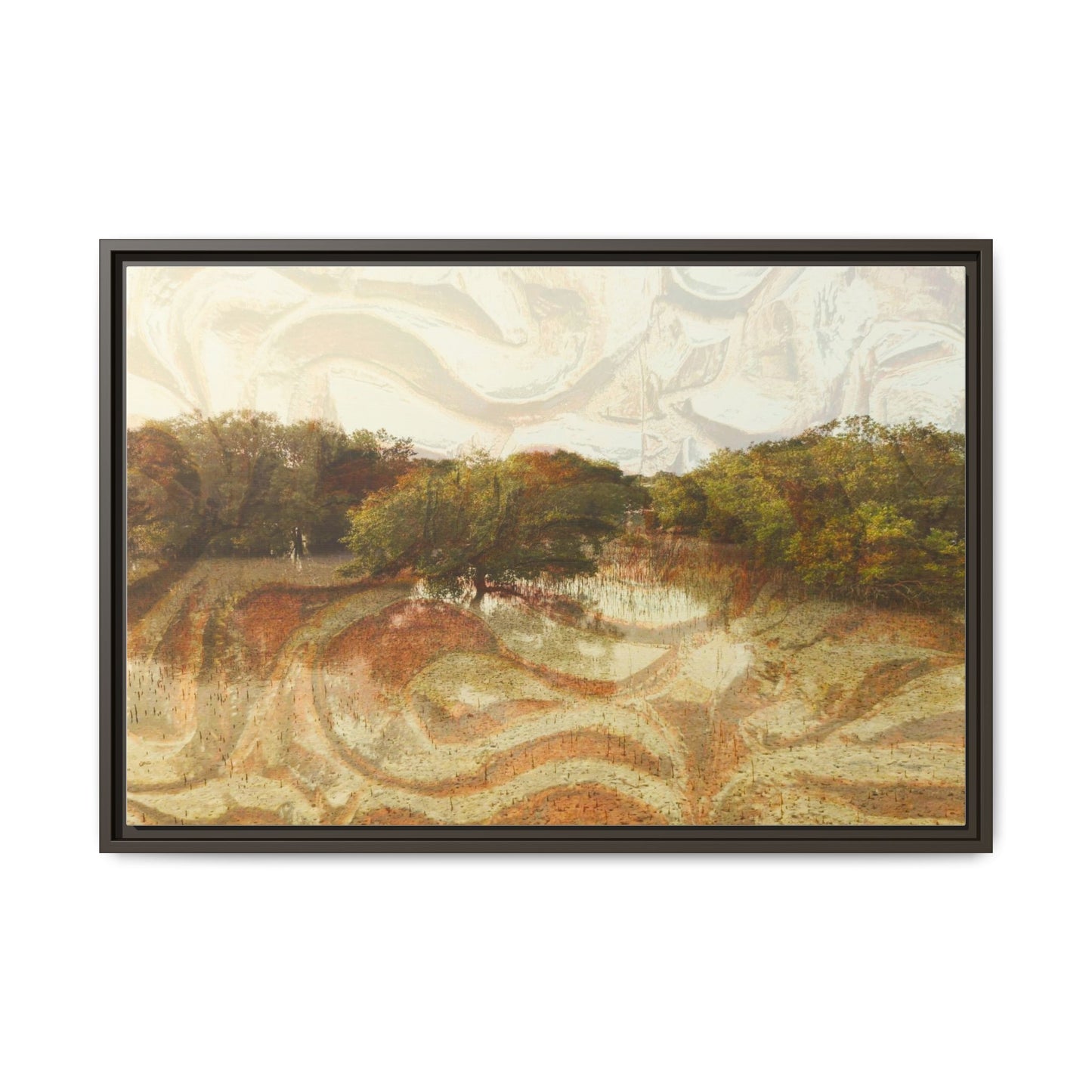 Serene Mangroves Framed Canvas Art