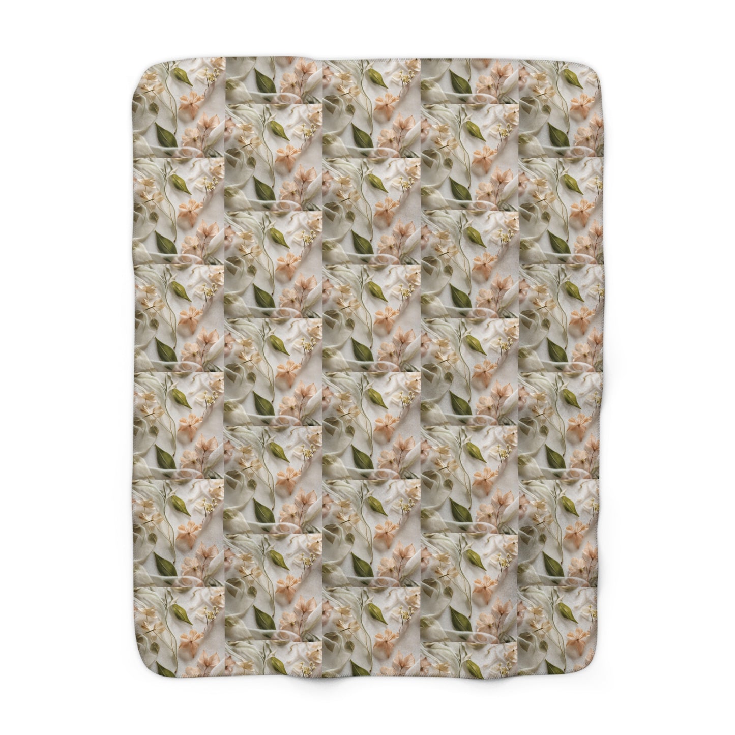 Botanical Elegance Sherpa Fleece Blanket