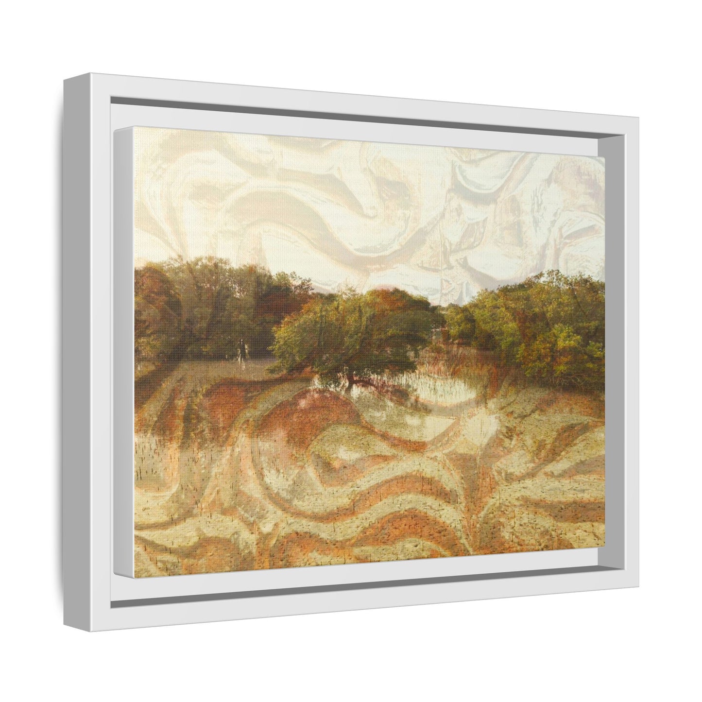 Serene Mangroves Framed Canvas Art