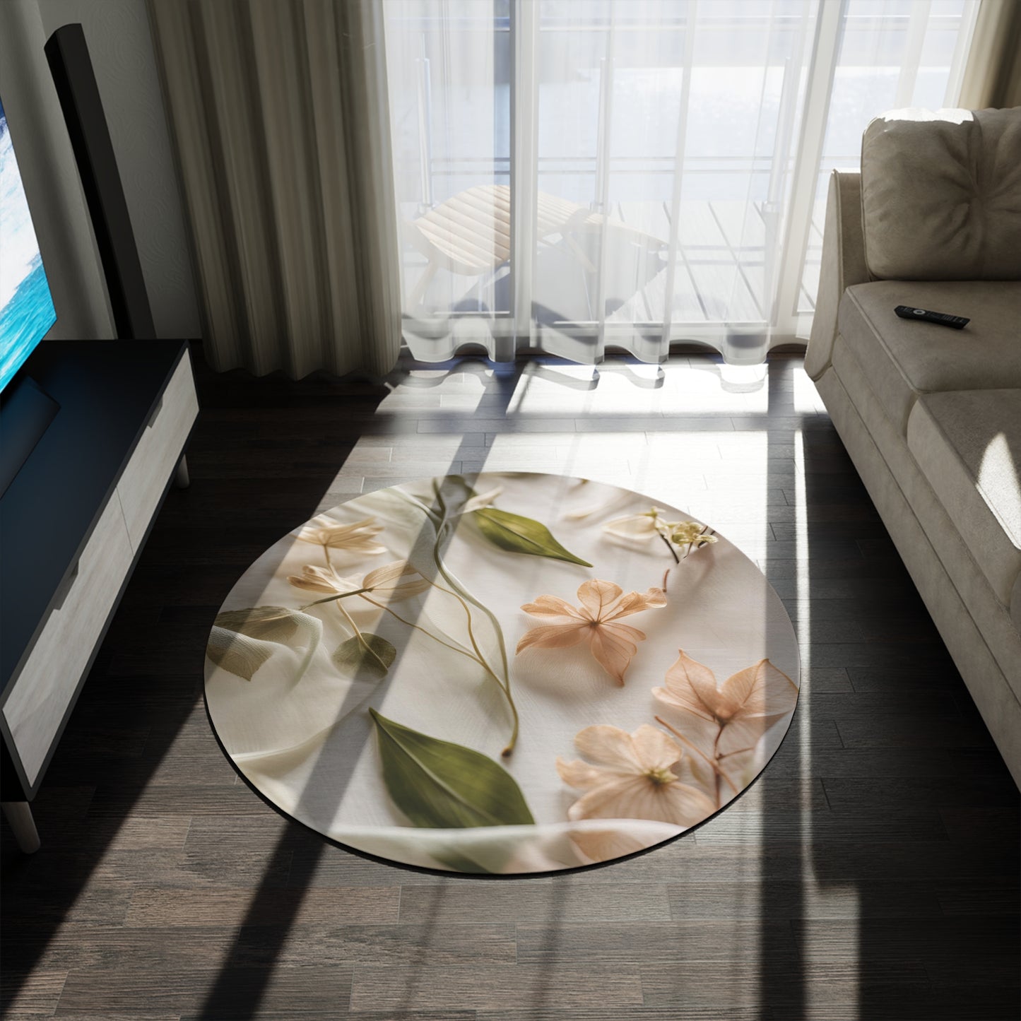 Botanical Elegance Round Rug