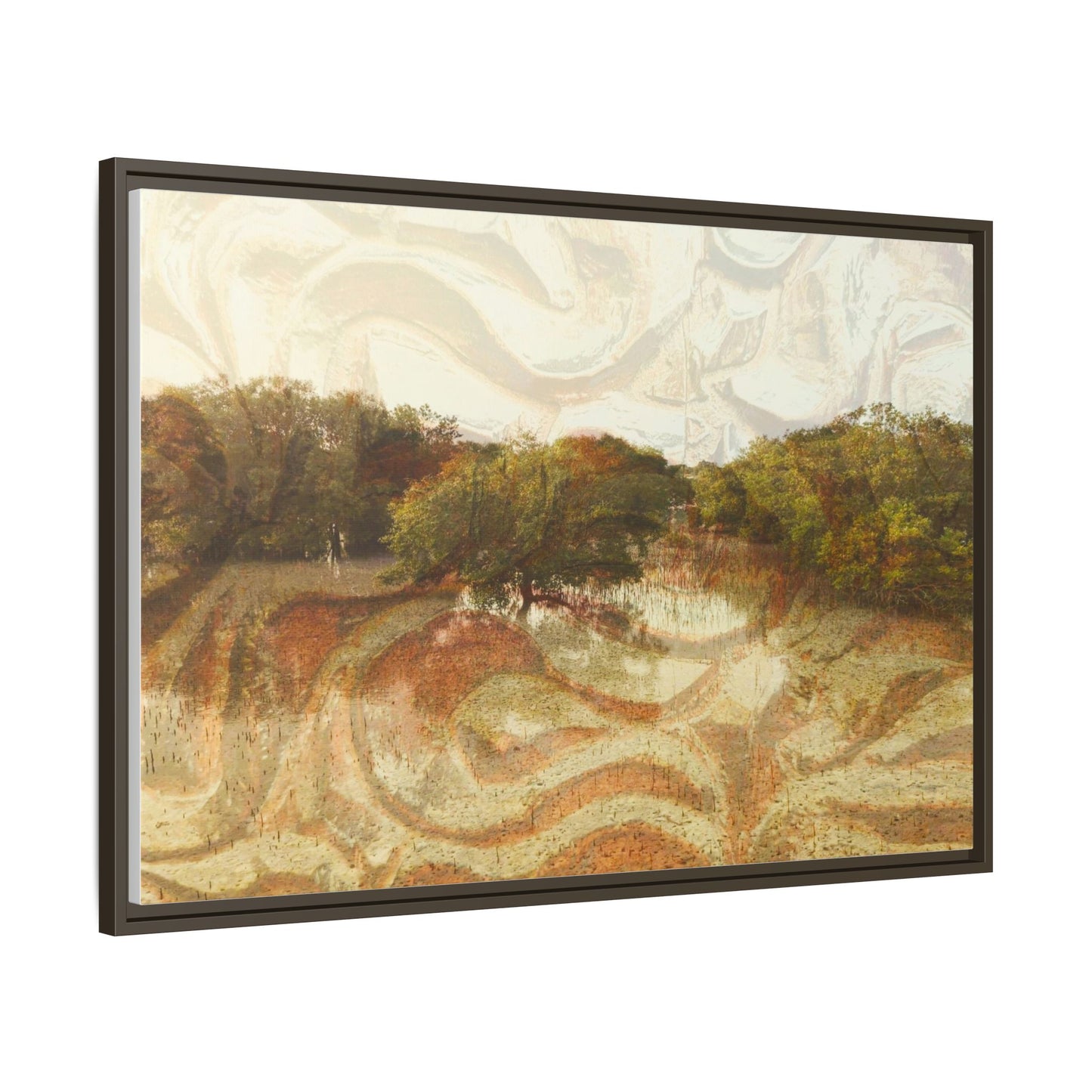 Serene Mangroves Framed Canvas Art