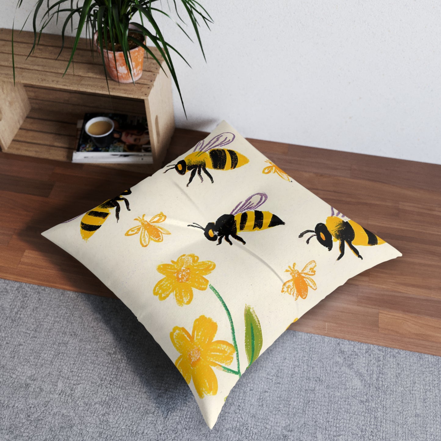 BuzzyTufted Floor Pillow