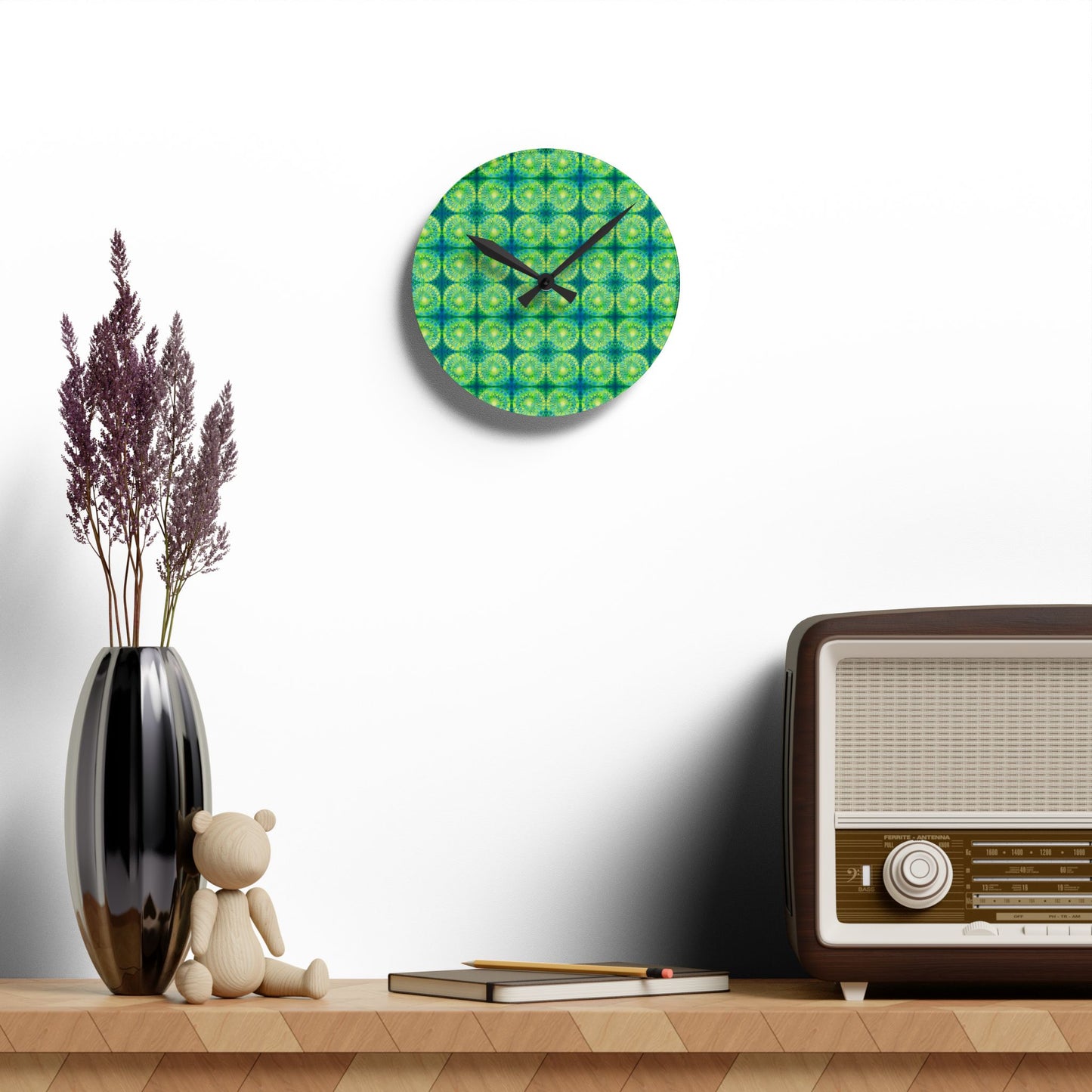 Safety Net Circles by Uta Feinstein Wall Clock