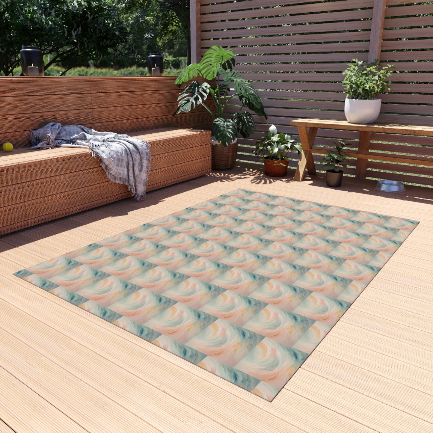 Ethereal Waves Outdoor Rug
