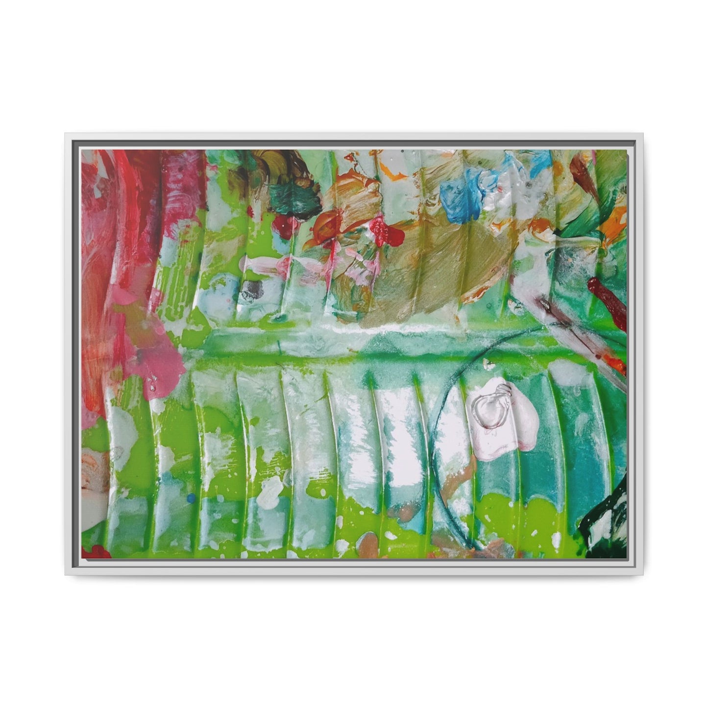 'A Mix of Life' Framed Canvas Art