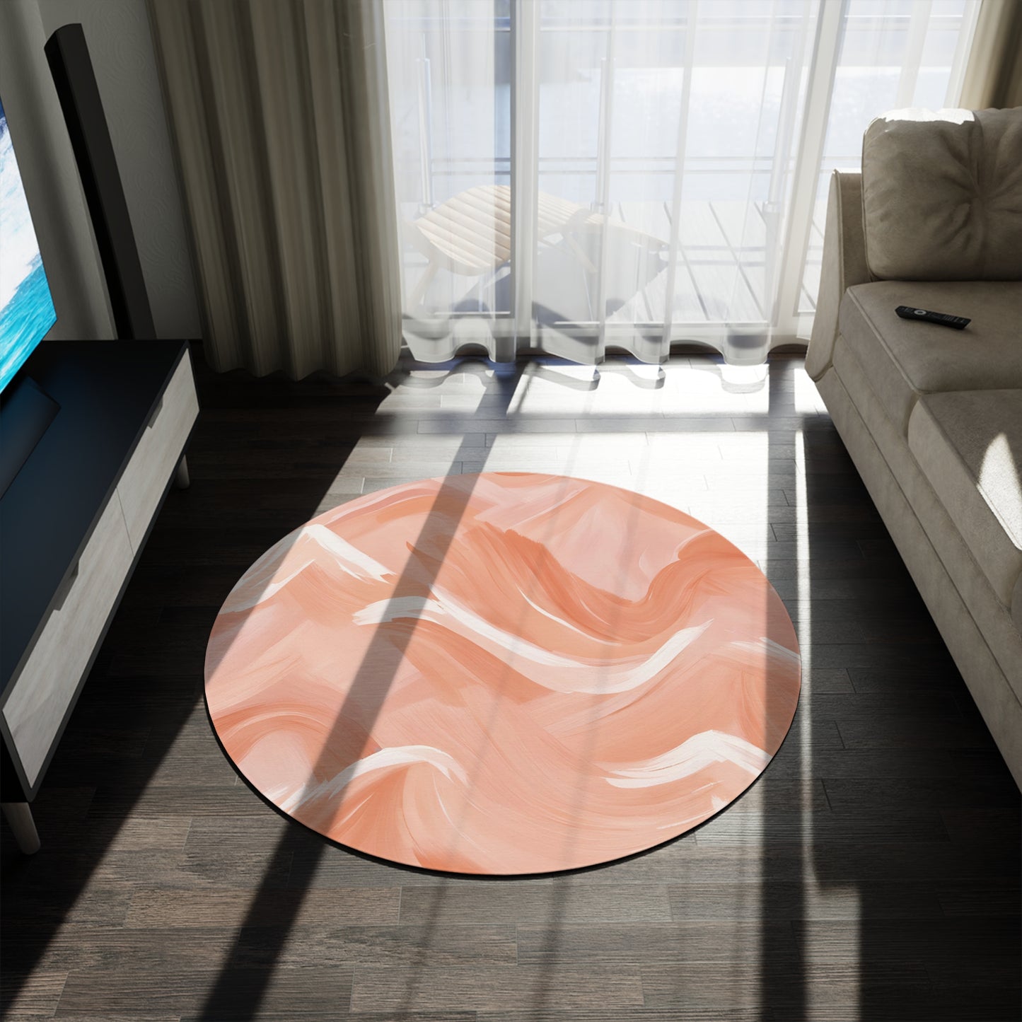 Dusk Brushstrokes Round Rug