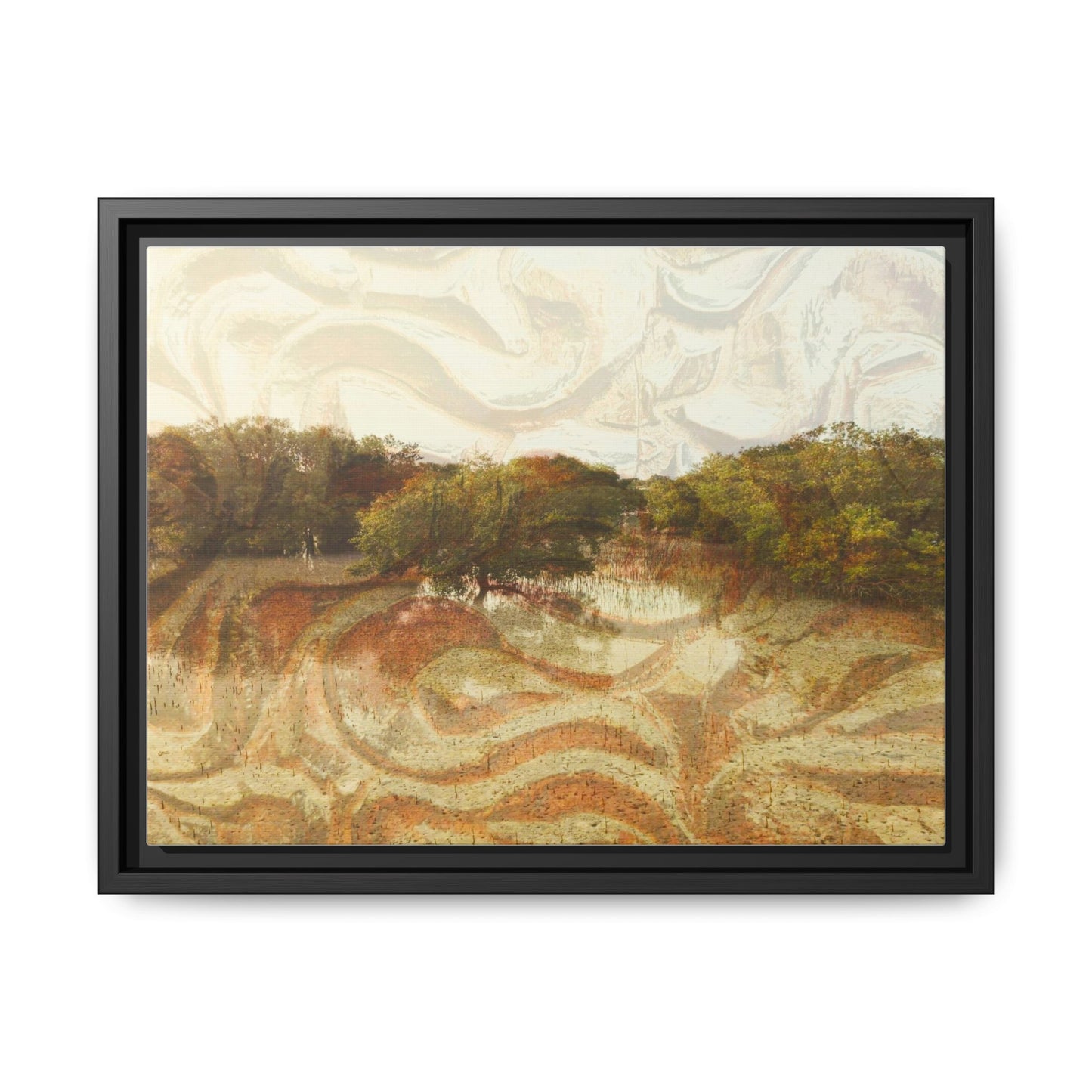 Serene Mangroves Framed Canvas Art