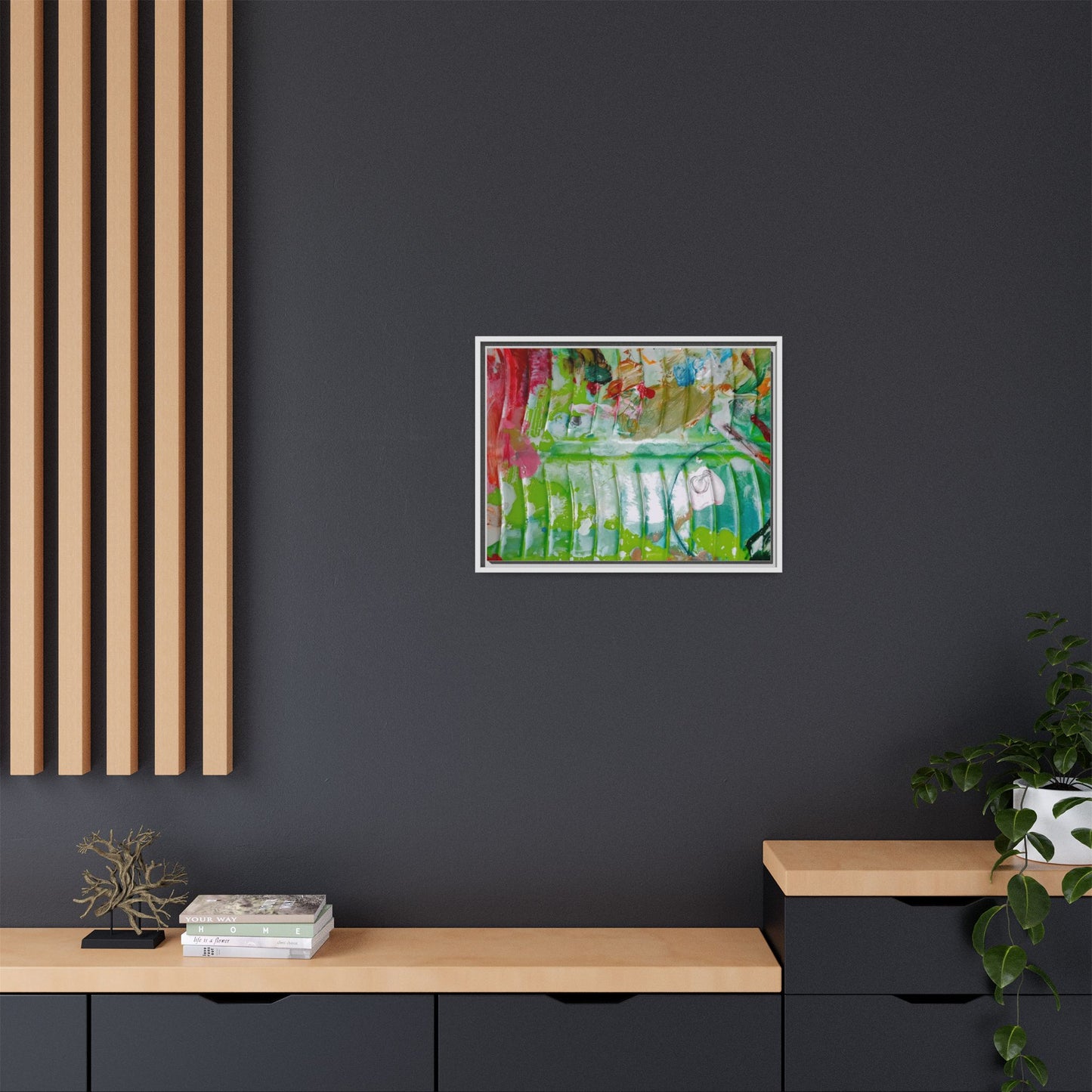 'A Mix of Life' Framed Canvas Art
