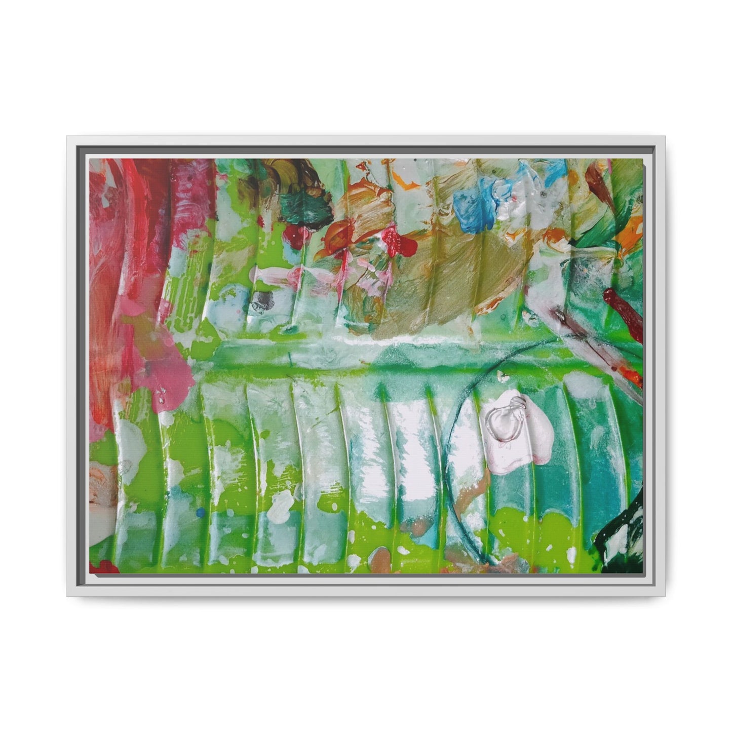 'A Mix of Life' Framed Canvas Art