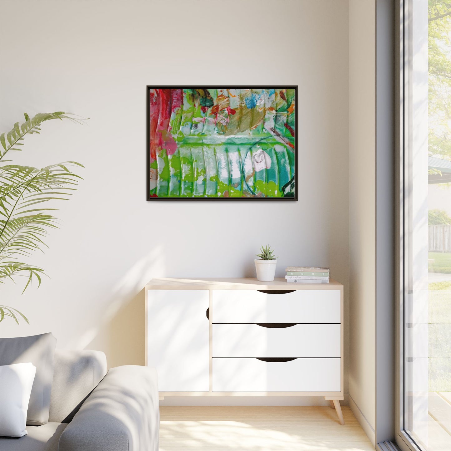 'A Mix of Life' Framed Canvas Art