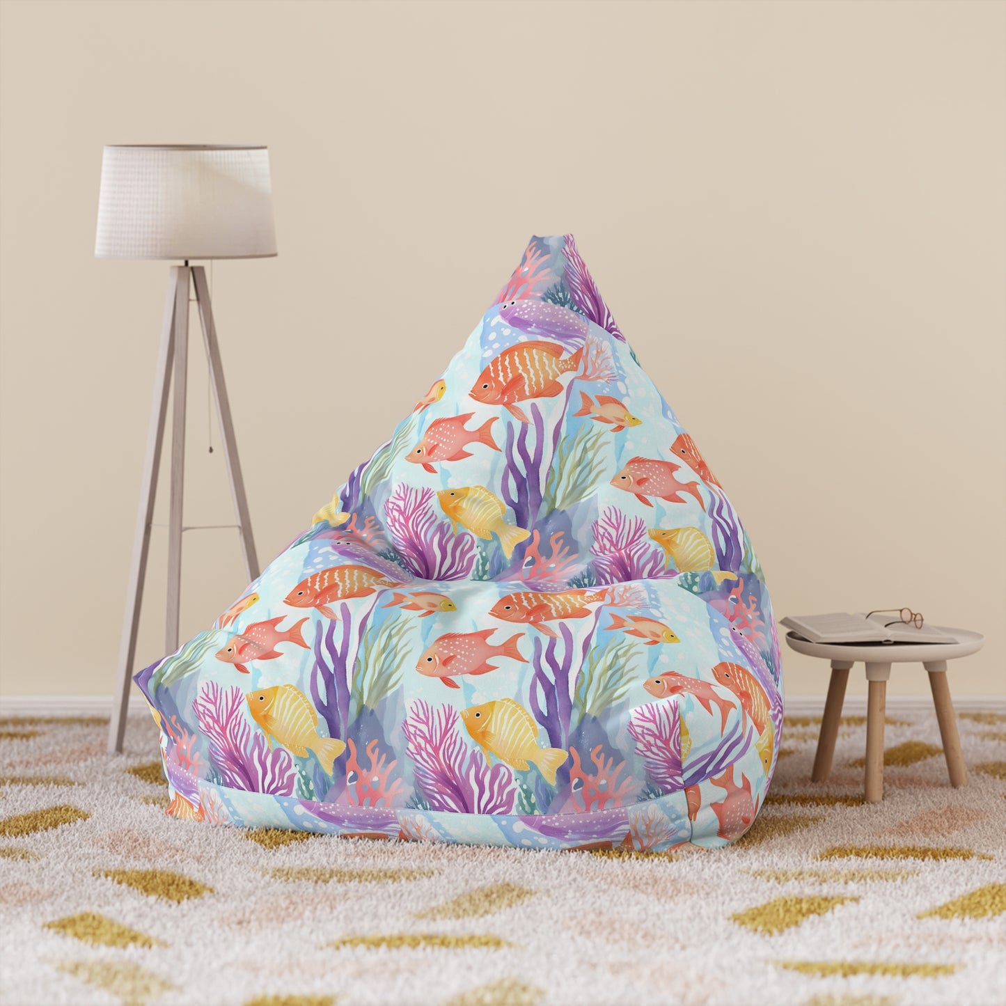 Coral Reef Bean Bag Chair Cover