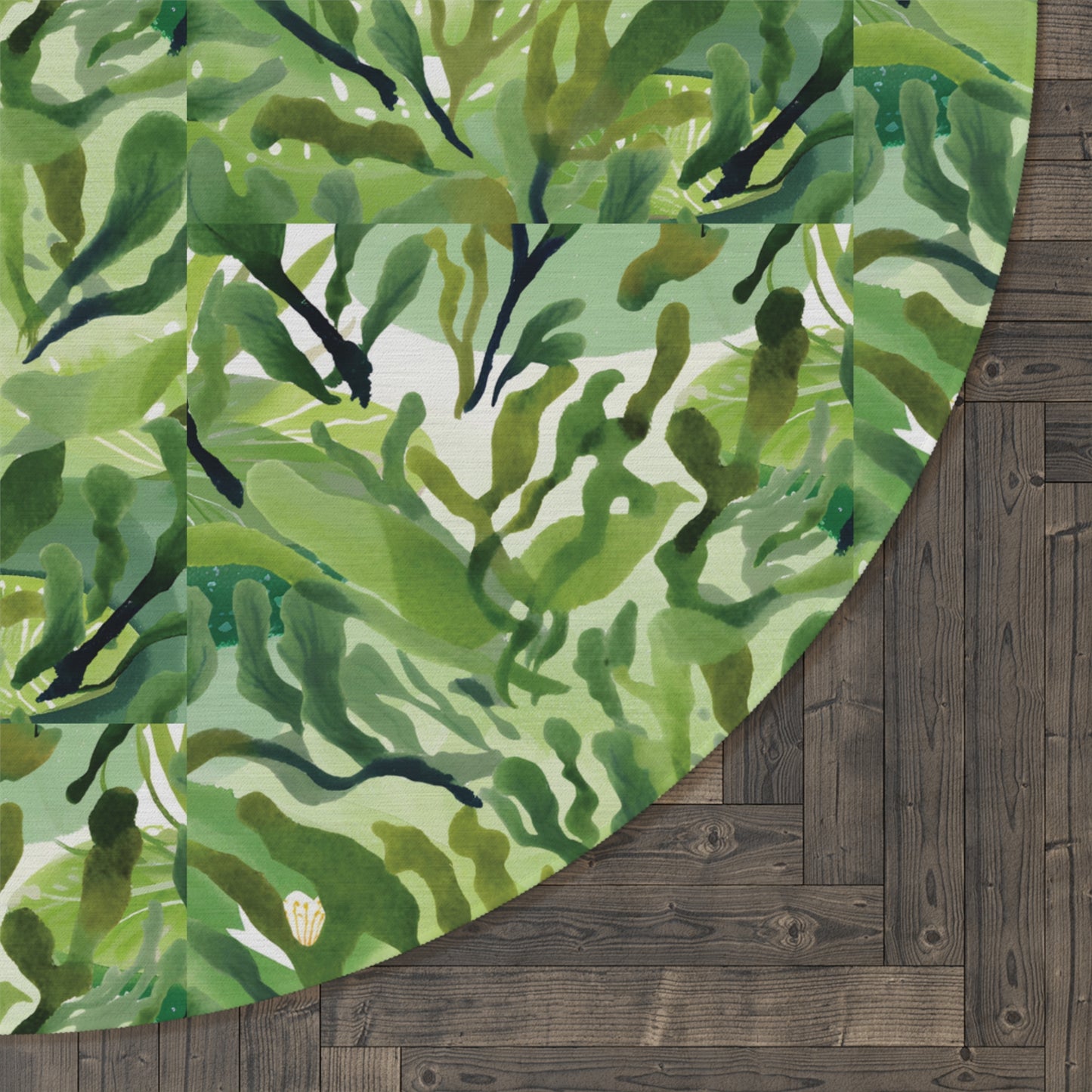 Pond Algae Round Rug
