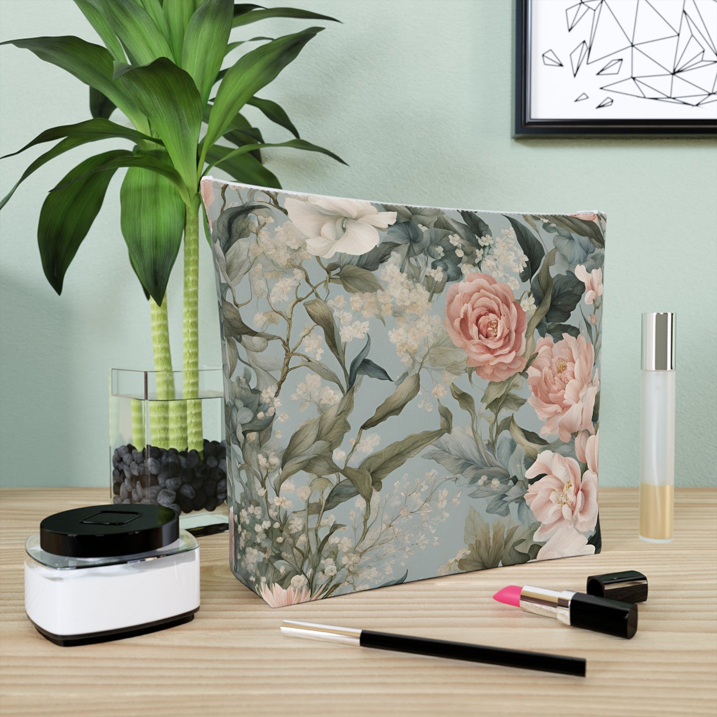 Floral Cotton Cosmetic Bag