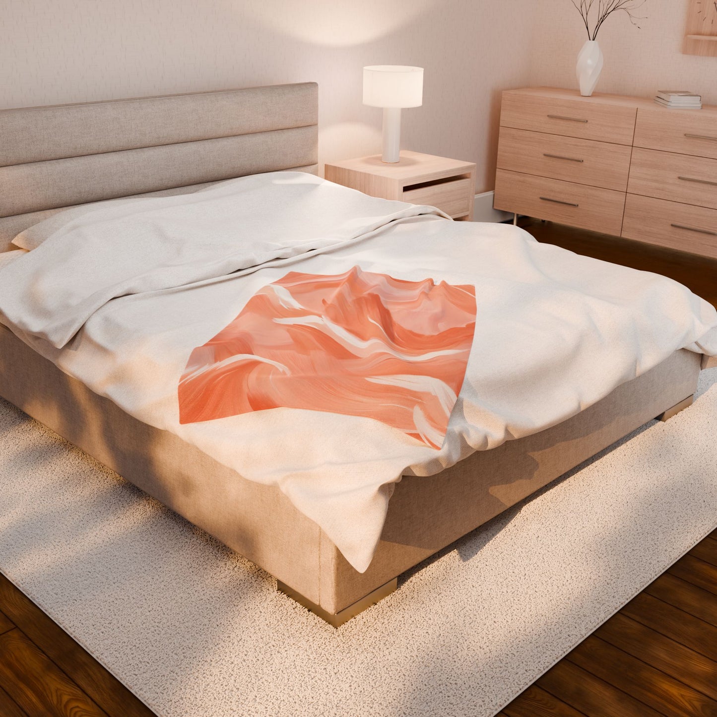 Dusk Brushstrokes Velveteen Plush Blanket