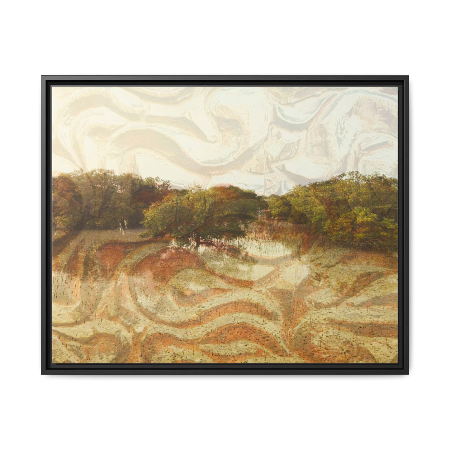 Serene Mangroves Framed Canvas Art