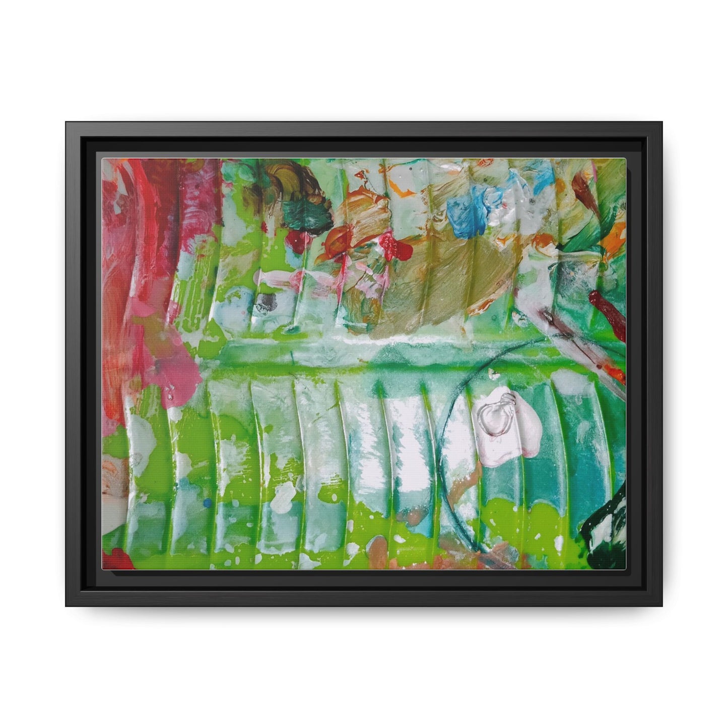 'A Mix of Life' Framed Canvas Art