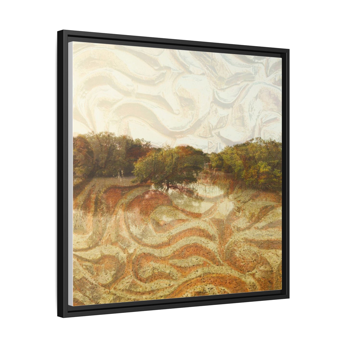 Serene Mangroves Framed Canvas Art