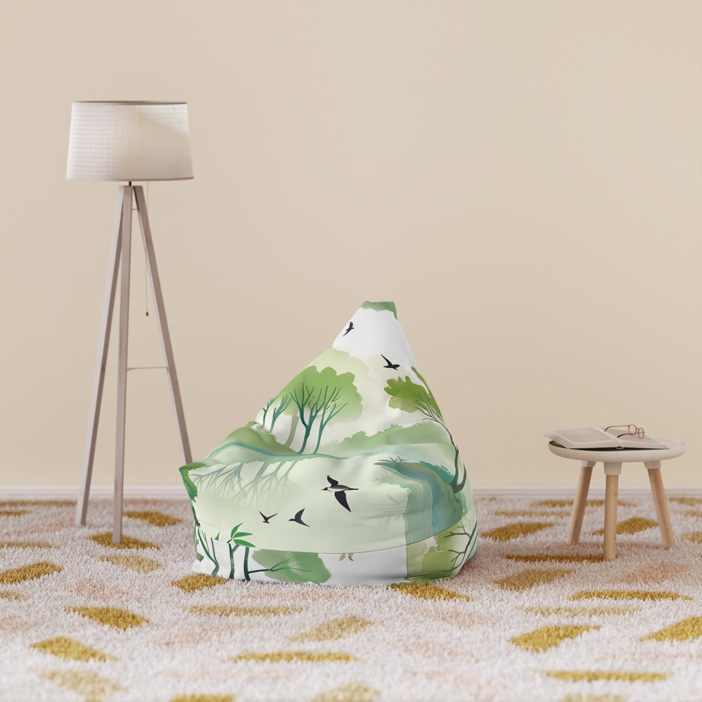 Tree Lake Bean Bag Chair Cover