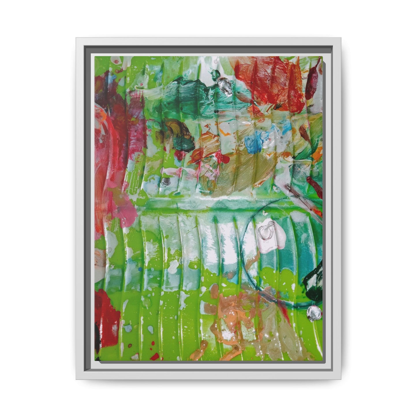 'A Mix of Life' Framed Canvas Art