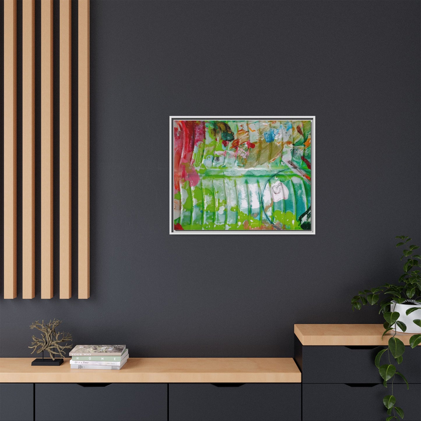 'A Mix of Life' Framed Canvas Art