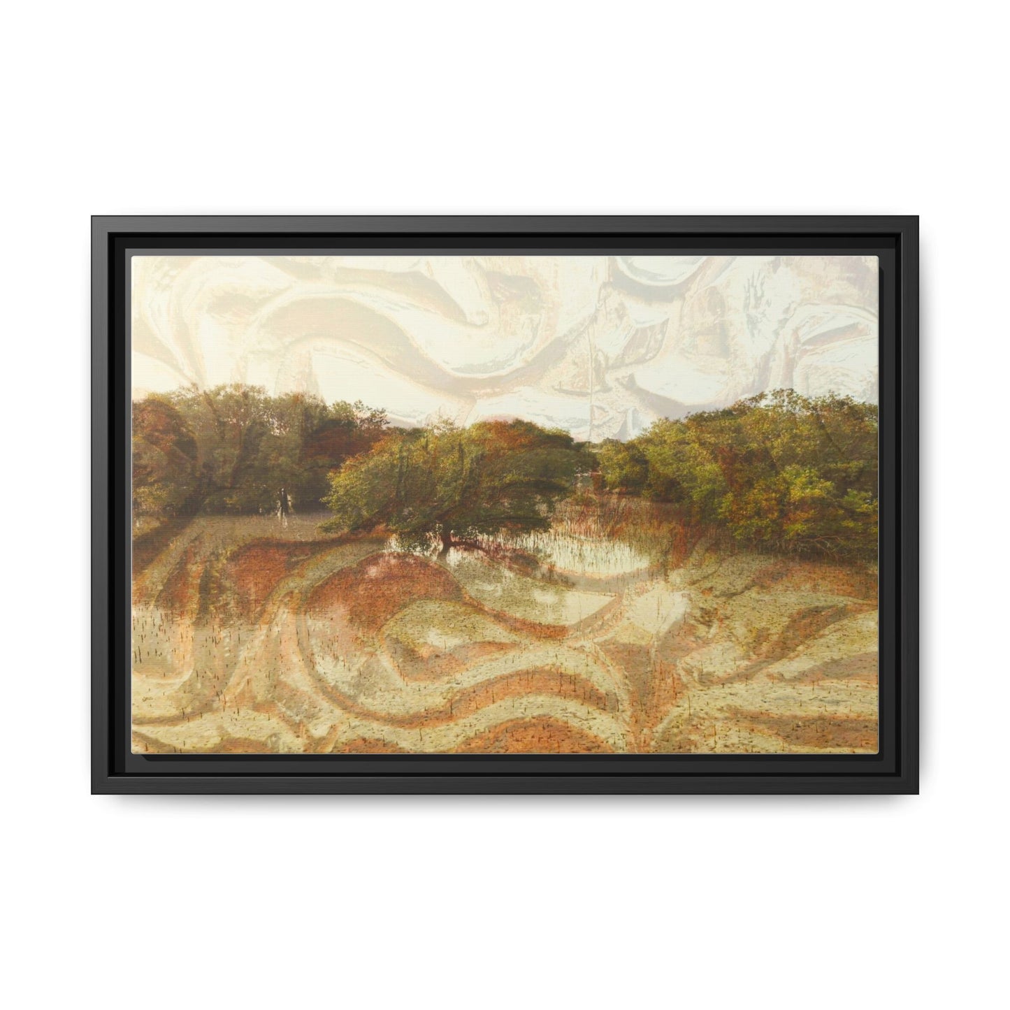 Serene Mangroves Framed Canvas Art