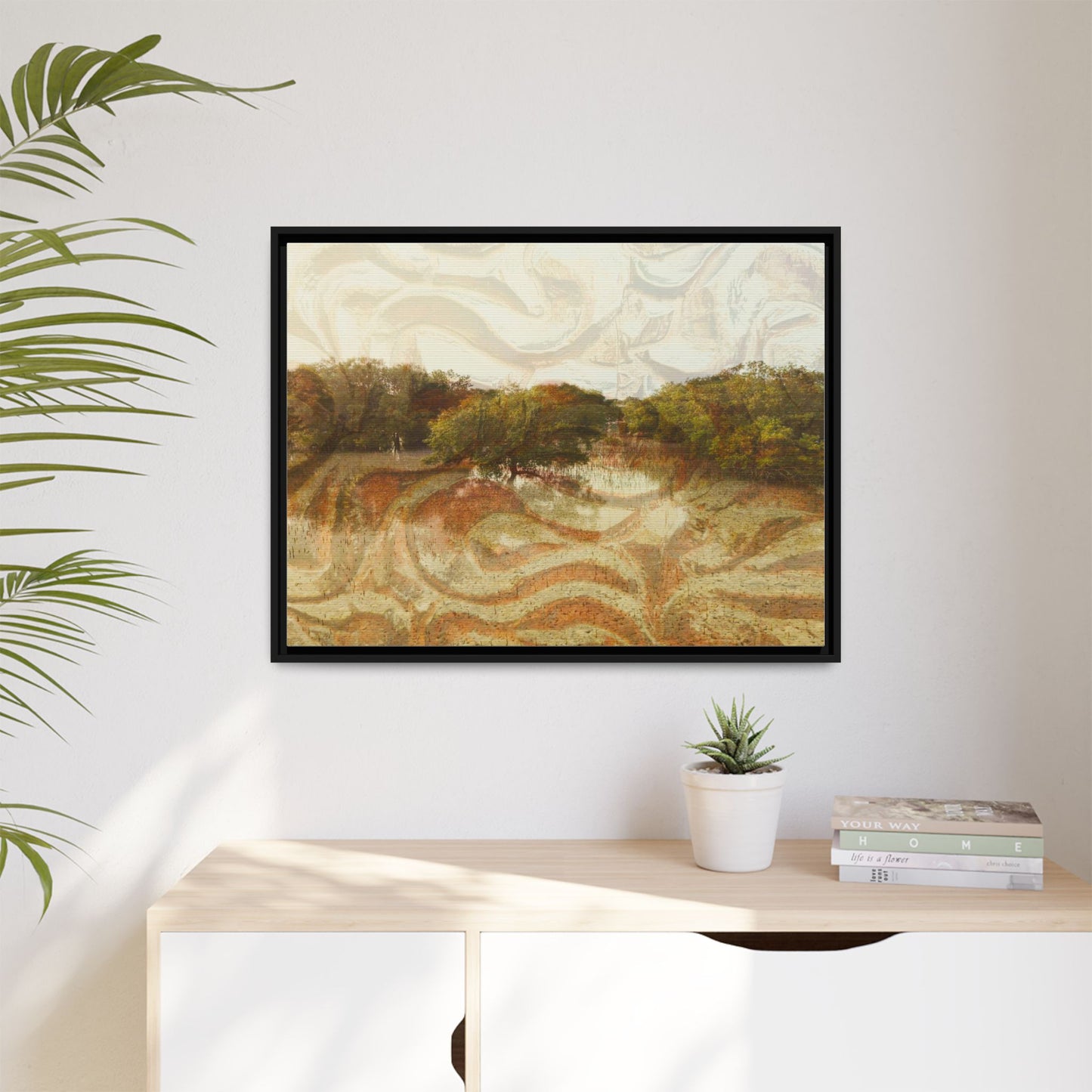 Serene Mangroves Framed Canvas Art