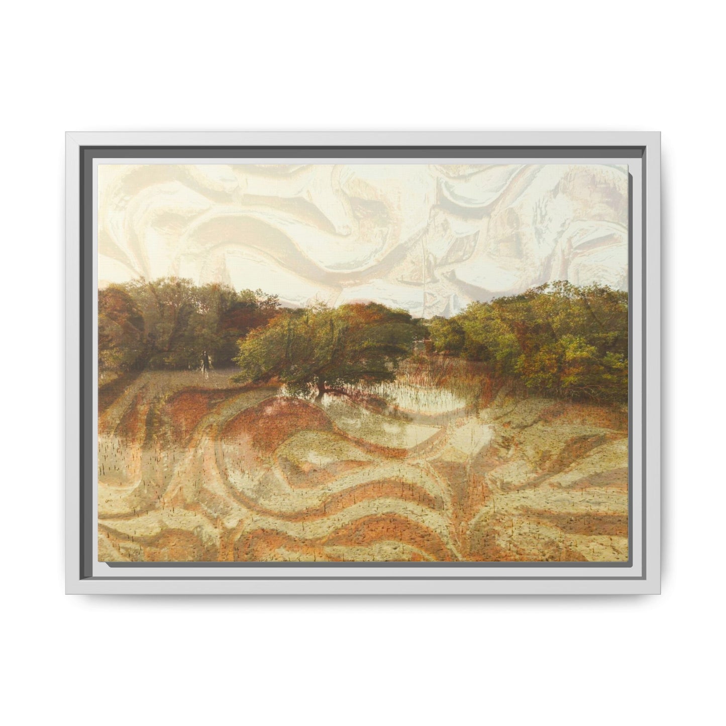 Serene Mangroves Framed Canvas Art